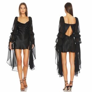 For Love And Lemons Elegant Black Backless Dress